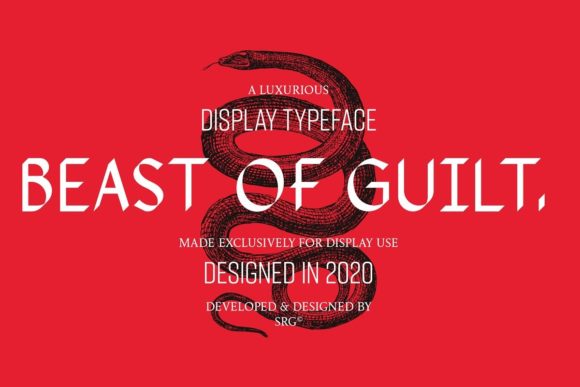 Beast of Guilt: A Display Font Built for Editorial Mood