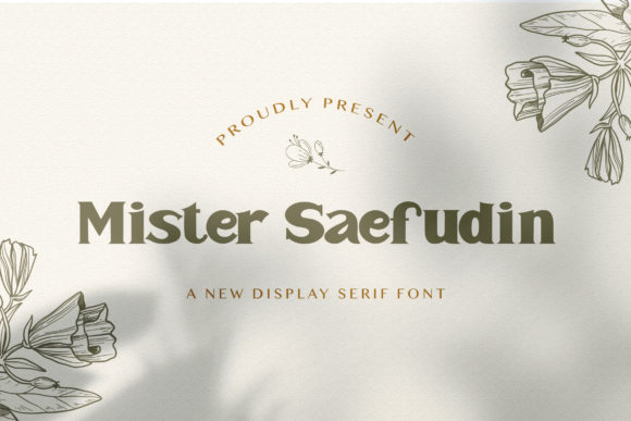 Mister Saefudin: An Elegant Font for Crafts and Products