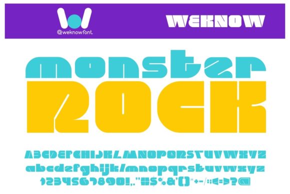 Monster Rock: A Techno Display Font for Punchy Branding