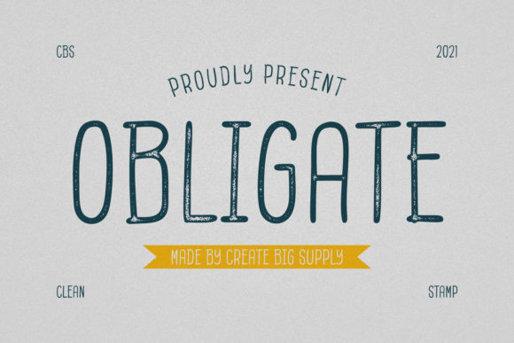 Obligate: A Display Font for Elegant Editorial Design